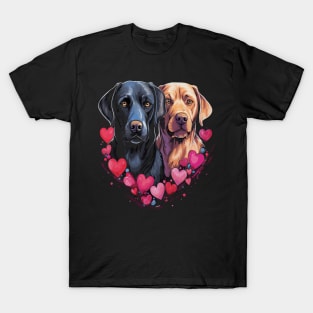 Labrador Retriever Couple Valentine T-Shirt